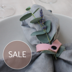 Lederserviettenringe 'V' - 3 Stück