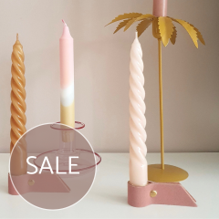 Kerzenständer aus Leder - pro Stück