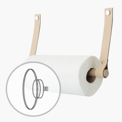 Küchenrollenhalter aus Leder | mit Saugnapf